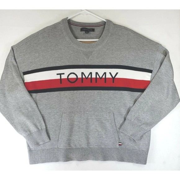 Tommy Hilfiger Sweaters - Tommy Hilfiger Women's Colorblocked Crewneck Pouch Pocket Pullover Sweater large